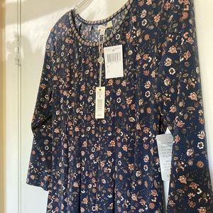 Max Studio Dress Navy Floral Size Small NWT